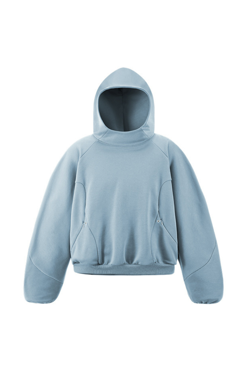 Women's Fall Fleece Drawstring Hem Zipper Pocket Hoodie