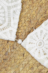 Women's Sexy Halter Cross Lace Skirt Bikini Set - 3pcs