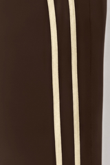 Women's Side Stripe Wide Waist Capri Sports Running Leggings