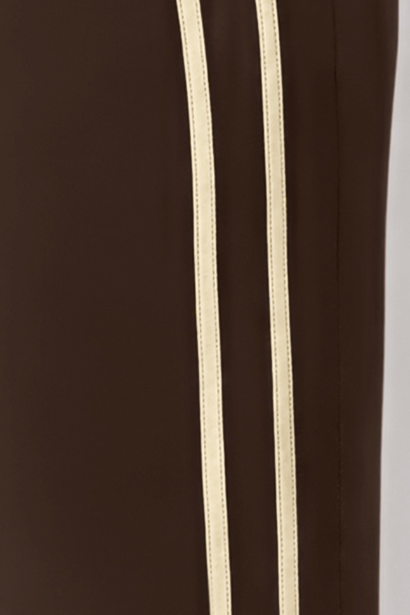 Women's Side Stripe Wide Waist Capri Sports Running Leggings