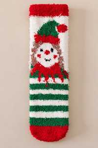 Unisex Christmas Gift Cute Print Holiday Coral Fleece Socks