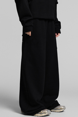 Faded, frayed-edged sweatpants