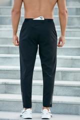 Men's Reflective Zip 9 Inch Quick Dry Running Athletic Pants