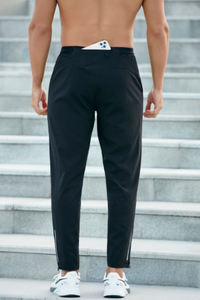 Men's Reflective Zip 9 Inch Quick Dry Running Athletic Pants