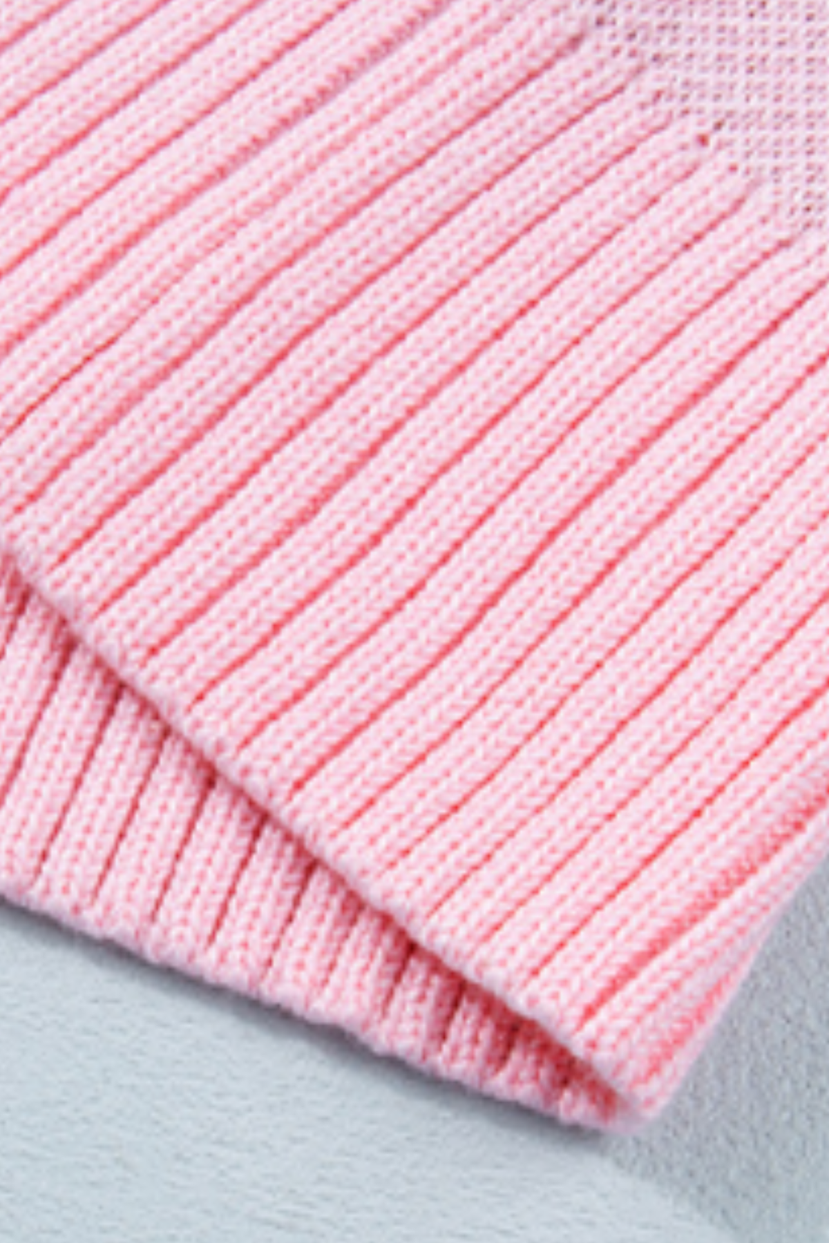 Women's Winter Christmas Pink Gingerbread Man Knit Sweater
