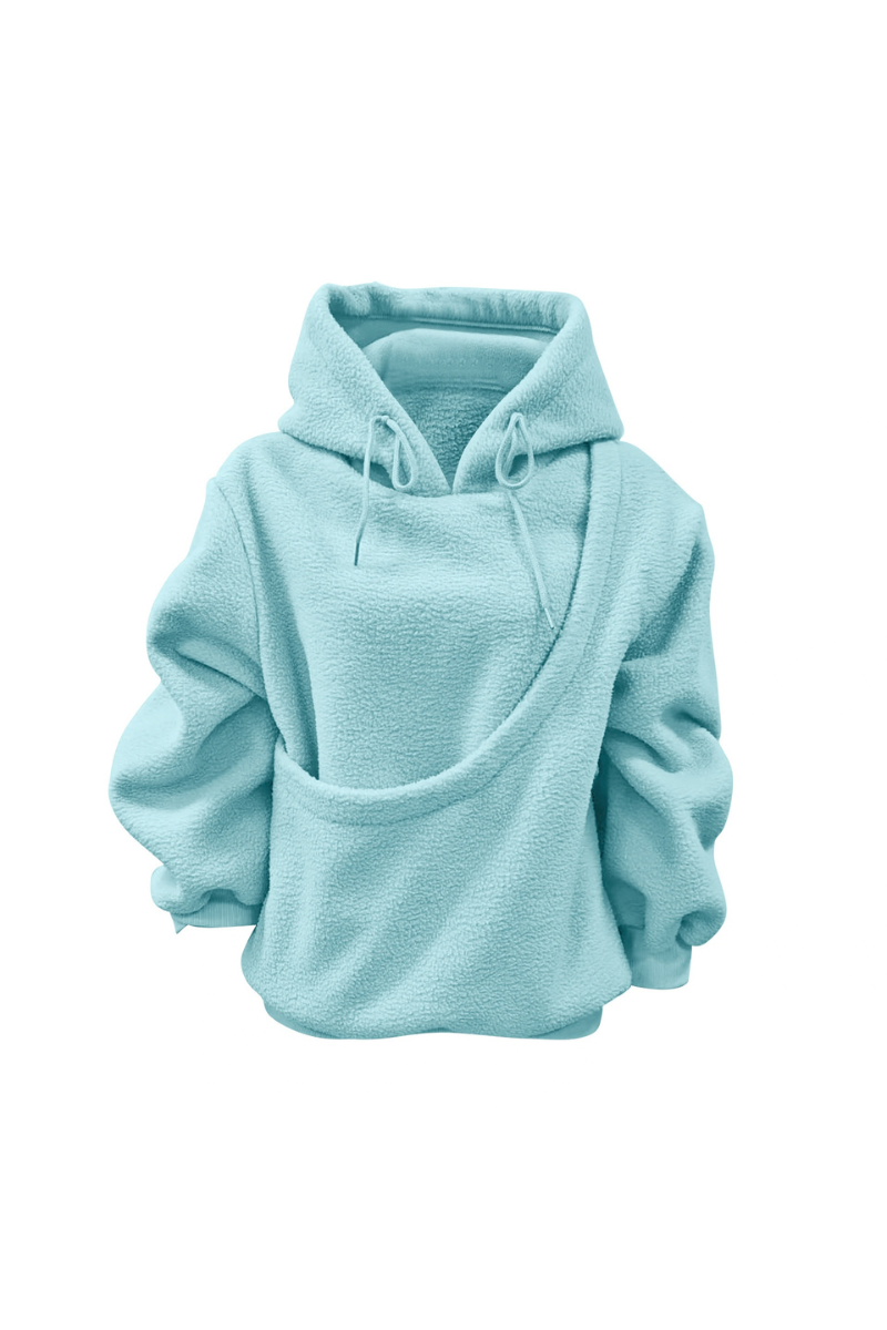 Women's Fall/Winter Fleece Front Large Pet Pocket Hoodie