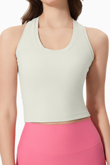 WomensU-Neck Racerback Cropped Workout Tank