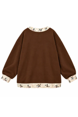 Women’s Fall Oversized Appliqué Western Mock Neck Sweatshirt
