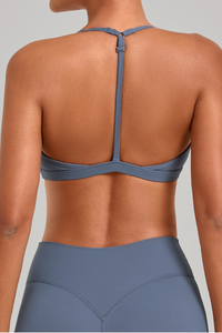 Women's Athletic Triangle Cup Adjustable Open-Back Bra
