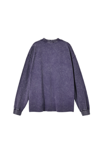 Unisex 100% Cotton Fall Vintage Washed Oversized Pullover
