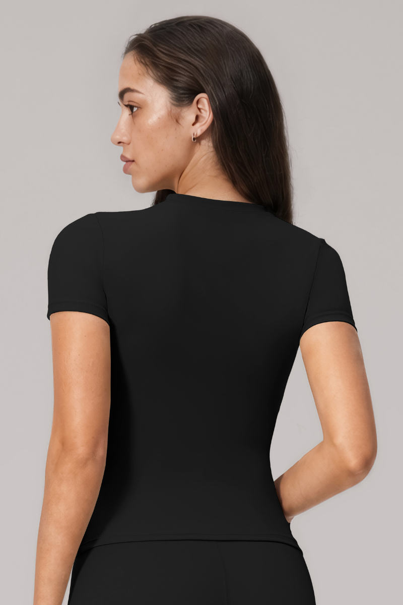 Women's Bare Feel Crew Neck Slim Fit Sports T-shirt
