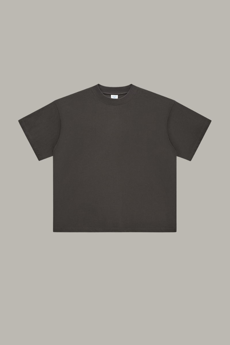 Men's Cotton Mock Turtleneck - Solid Oversized Casual Tee