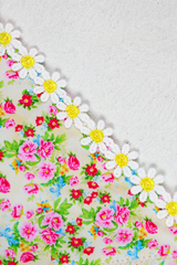 Women's 3D Floral Triangle High Waist Side Tie One Piece Set