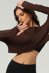 long sleeves  Cropped crop top