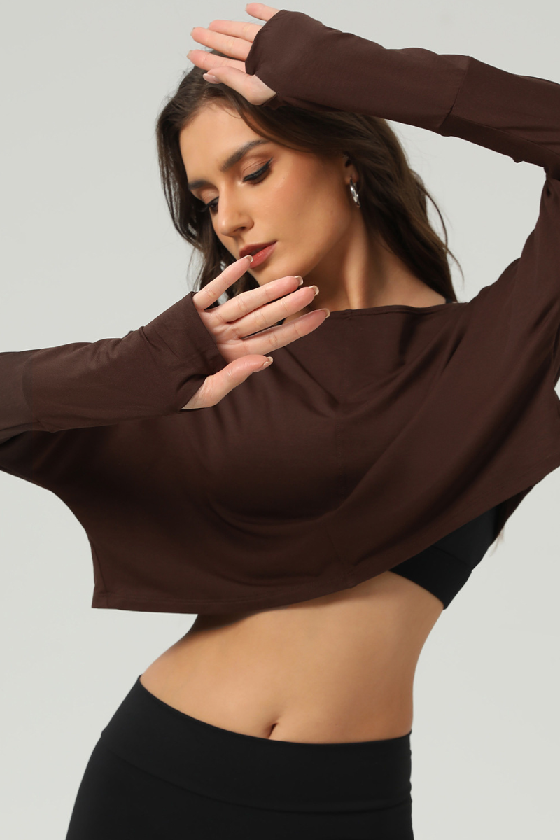 long sleeves  Cropped crop top