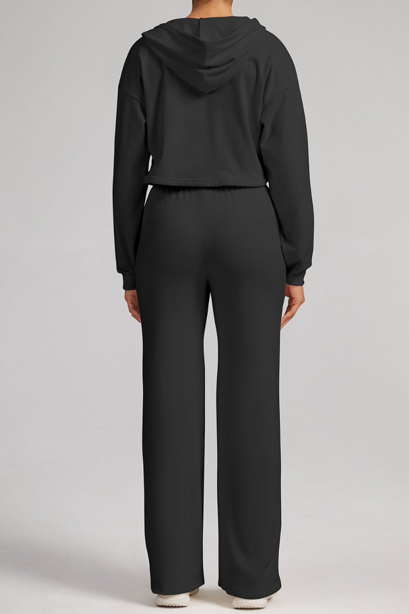 Oversized cardigan and wide-leg pants set