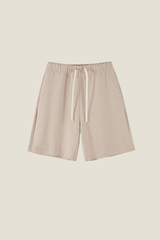 Unisex 380G Cotton Sweat Shorts - Solid Straight Drawstring Joggers