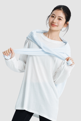 Women's Spring Breathable Loose Fit Solid Long Sleeve Top