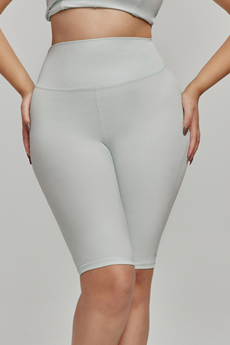 Plus-Size Women Athletic High-Waisted Tummy Control Shorts