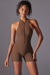 Women's Athletic Halterneck Cut Out Back Jumpsuit