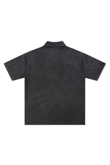 Men's 100% Cotton Snow Washed Vintage Short Sleeve Polo Shirt