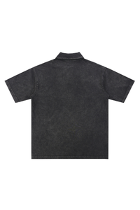 Men's 100% Cotton Snow Washed Vintage Short Sleeve Polo Shirt