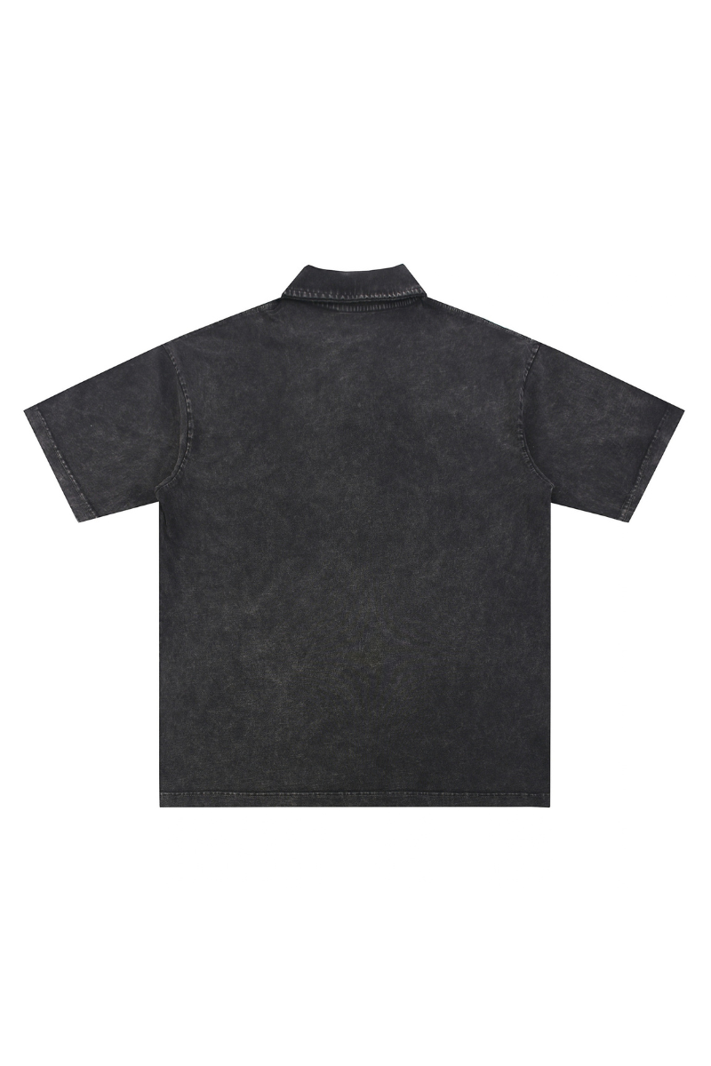 Men's 100% Cotton Snow Washed Vintage Short Sleeve Polo Shirt