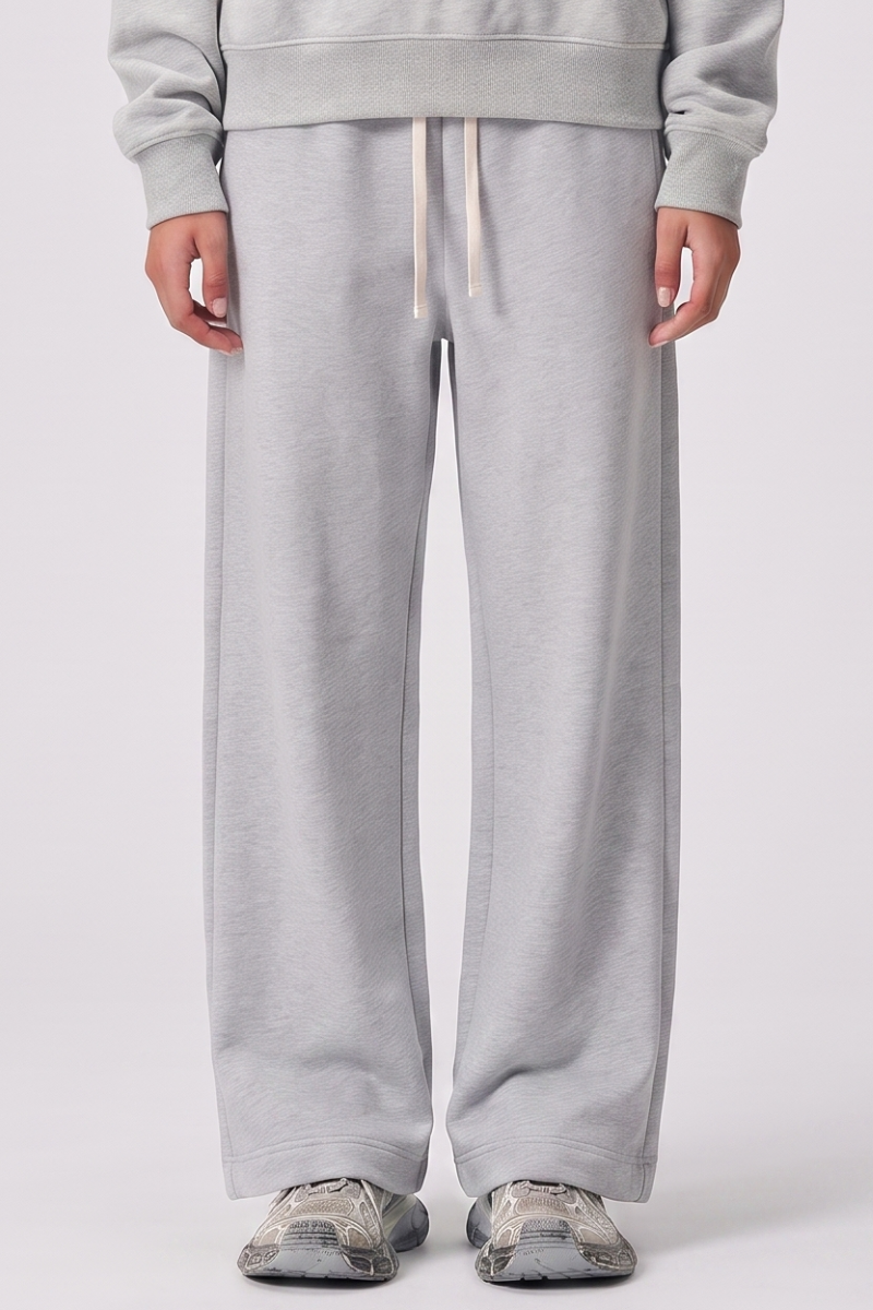 Unisex Fall Drawstring Side Pocket Wide Leg Sweatpants