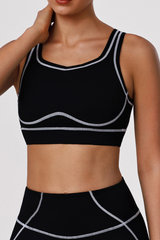 Women's Color-Blocked Open-Back Shaping Sports Bra