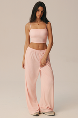 Women's 3 Piece Set: Bra & Long Sleeve Top & Casual Pants