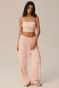 Women's 3 Piece Set: Bra & Long Sleeve Top & Casual Pants