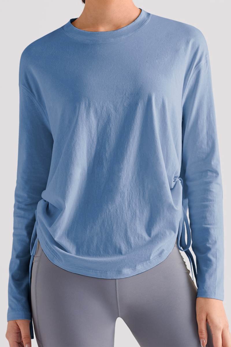 Women's Summer Loose-fit Drawstring  UV Protection Sport Top