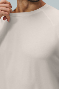 Men Raglan Crew Neck Sports Short Sleeve T Shirt