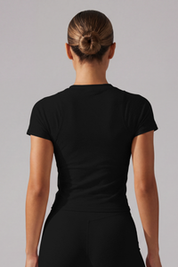 Women’s Summer Pleated Cropped Slim Fit Sport T-shirt