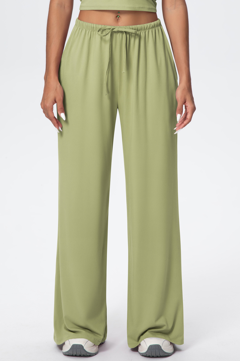 Women’s Drawstring Loose-Fit Athletic Wide-Leg Pants