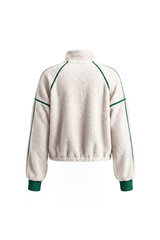 Women's Fall Half Zip Stand Block Drawstring Hem Sweatshirts