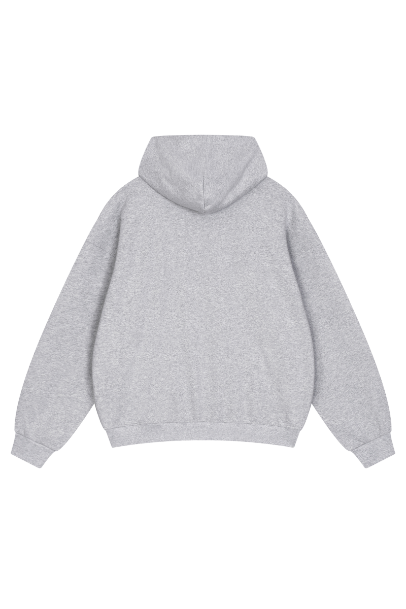 Unisex Fall Relaxed Drop Shoulder Full Zip Hooded Jacket