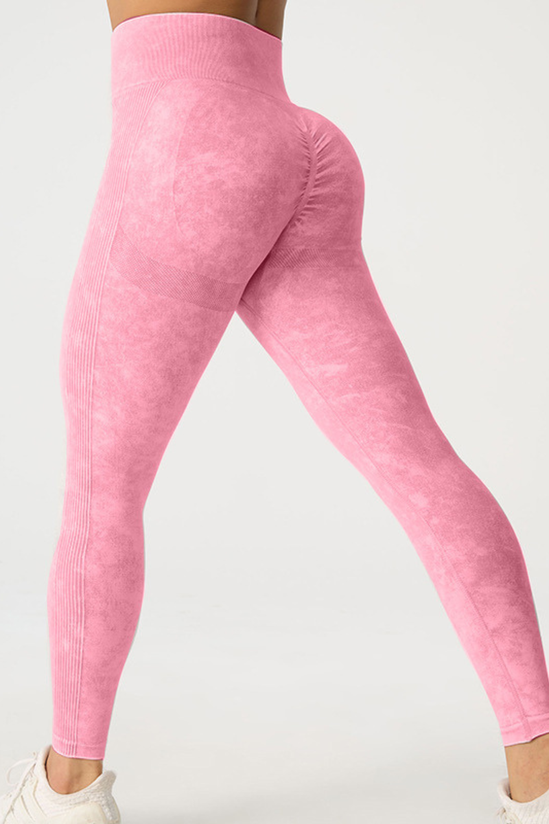 Women's Seamless Pleated Slim Yoga Leggings