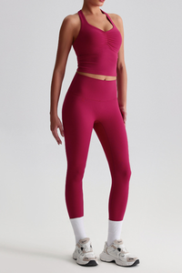 Women's Brushed Crisscross Tank Top & Yoga Leggings Set