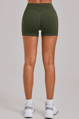 Women's Athletic No Front Seam Butt-Lifting Biker Shorts