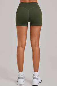 Women's Athletic No Front Seam Butt-Lifting Biker Shorts