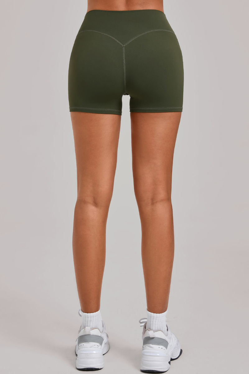 Women's Athletic No Front Seam Butt-Lifting Biker Shorts