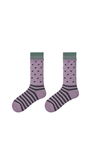 Women's Y2K Retro Color Stripe Soft Slouch Crew Socks