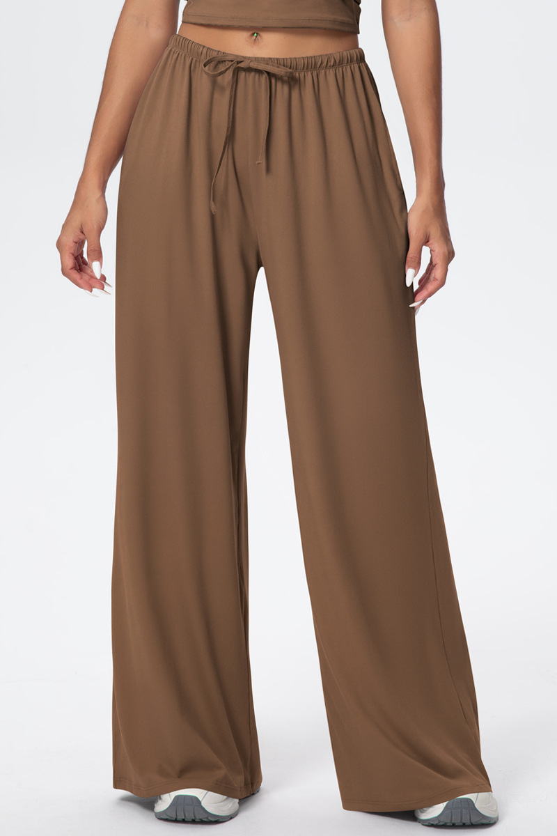 Women’s Athletic Drawstring Loose-Fit  Wide-Leg Pants