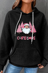 Women Christmas Waffle Knit Hoodie