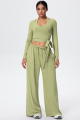 Women’s 3-Piece Set:Halterneck Top & Long Sleeves Top & Pants