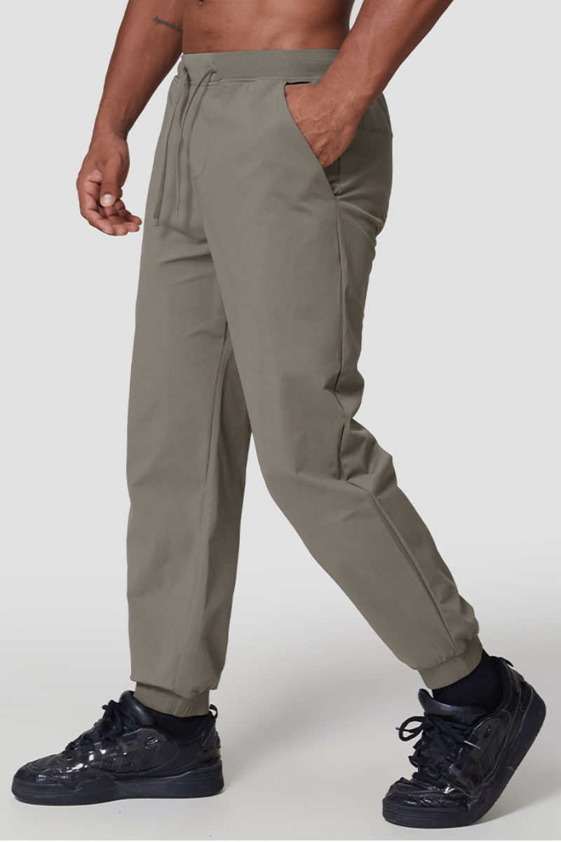 Men's  Quick-Dry Elastic Waist Drawstring Tapered Joggers