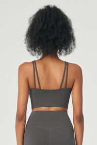 Women's V-Neck Double-Strap Sports Bra