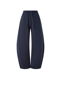 Unisex Fall Streetwear Curved Scimitar Wide‑Leg Sweatpants