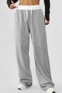 Women's Color-Blocked Drawstring Casual Pants